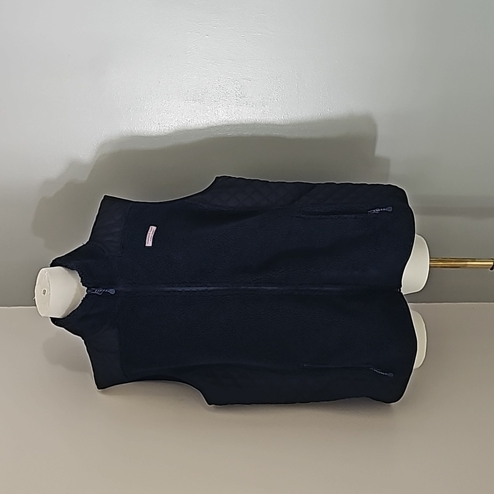 Vineyard Vines Sea View Sherpa Quilted Zip Up Vest Women’s Size Xl
